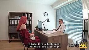 Oh Yeah, That Little Redhead Whore With Big Tits Jumps On A Dick In The Office!