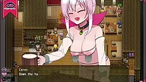 Confused Witch Strips in Men's Bathroom Hentai Game Scene