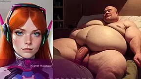 Unsatisfied wife interacts with husband's friend in this animation