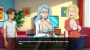 Beth's transformation into a sexbot in portal demoniums hentai parody game ep 2