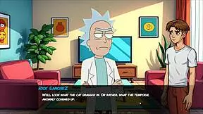 Squirting shower scene with Mortys sis