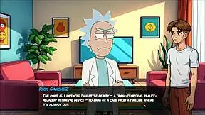 Morty's sister squirts in parody hentai shower scene