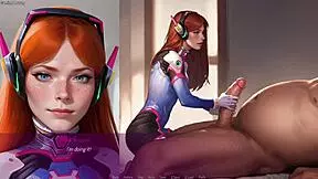 Unsatisfied wife interacts with husband's friend in this animation