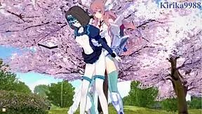 Garie and Maria have intense futanari sex