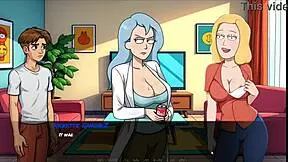 Beth's transformation into a sexbot in portal demoniums hentai parody game ep 2