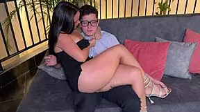 Nerd boy fucks colombian client lorena doll in office
