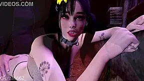 Can you handle this little whore sucking a massive cock in 3d hentai?