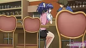 Boss and employee in erotic anime