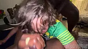 African beauty gets double penetration