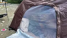 Tent sex with vocal play