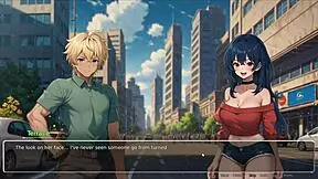 Bluring The Walls Romance Hentai Game Ep 2 Horny Girlfriend Ripped His Shirt Off.