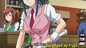 Boss and employee in erotic anime