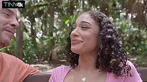 Tiny babe freaks out over long cock, 'Is it too big?'