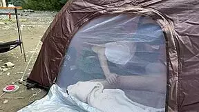 Hey, Can You Keep Quiet While I Give You Fellatio in This Tent at the Outdoor Camp?