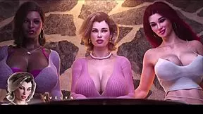 stepmother and step aunty enjoy bar fun in 3d hentai
