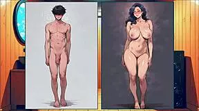 Step mom receives deepthroat blowjob and multiple creampies in sauna.