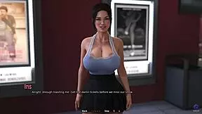 Stepsister chats while watching movie.