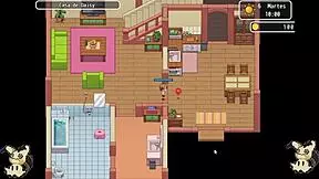 Hentai Game Daily Life: Spying Bathroom Scene with Herrera’s Big Assets!