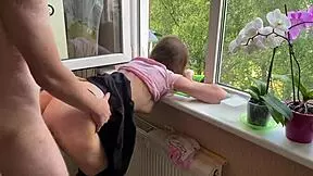 teen riding black oldie