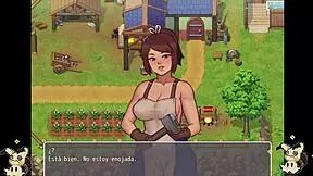 Hentai Game Daily Life: Spying Bathroom Scene with Herrera’s Big Assets!