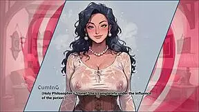 Oh wow, maid step mom flashes her huge tits in taboo game!
