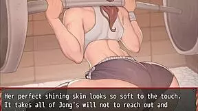 Harem In Another World Hentai Game Ep 20 Gym Workout Exposed Her Pussy