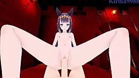 Minato Aqua and Ina'nis in intense sex