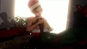 Leanna's Christmas Cosplay With Black Interracial Action In Hentai