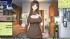 in summer clover's hentai game episode 10, she gets cum twice on her cute brunette face