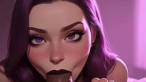 Милая готическая девчонка любит ББК во рту для POV удовольствия