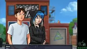 Redhead hooking up with Sirica in Summertime saga episode 85