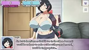 Waifu hub s7 rumi from mha parody hentai game ep 1 sucking blowjob bunny