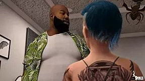 After mom leaves, does this emo girl really seduce her BBC stepdad with that cute huge outfit?