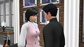 Horny girlfriend wants to be a pornstar in 3D animation, she says, craving cum in mouth and pussy play