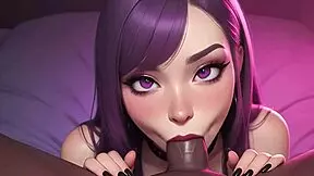 Cute gothic girl loves BBC in mouth for POV fun