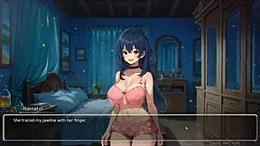 i confess my naughty fantasies to my anime couple before we french kiss in this hentai game