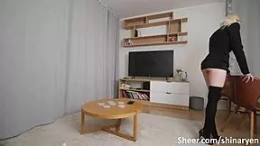 Slutty secretary sucks boss's dick and fucks him hard.