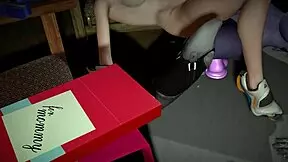 Widowmaker and Tracer mess around with dildos in parody