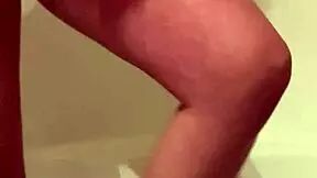 College Freshman's Tight Pussy Grips Vibrating Dildo
