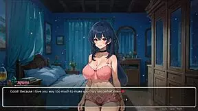 i confess my naughty fantasies to my anime couple before we french kiss in this hentai game