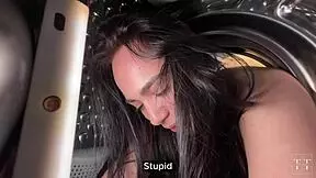 we got stuck in the kitchen and he fucked me from behind, moaning loudly.