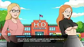 Just another day with demoniums parody hentai game, ep 6, student busted fucking in class