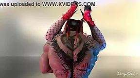 Азиатская красотка жестко трахают в жопу огромным черным членом