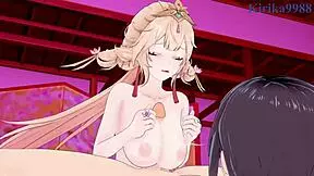 Intense Sex with Saki Fuwa and Fei Se in Hentai!