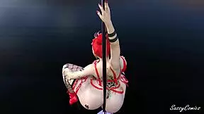 Азиатская красотка жестко трахают в жопу огромным черным членом