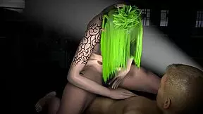 Sexy Wood Elf Rides Hard Dick in Rainy 3D Scene