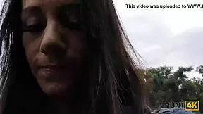 Hey, this guy needs cash, so he lets a stranger bang his cute GF Liliane outdoors!