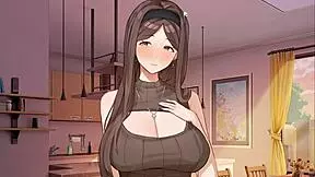 Summer Clover harem hentai game Ep 14 - raw kitchen banging with big sister!