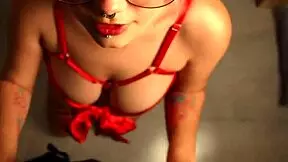 my ex girfriend gave me a birtday gift with anal plug and blowjob with cum