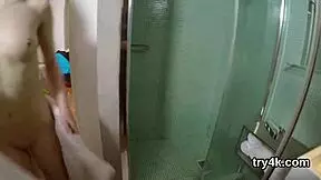 Feeling the thrill, the cute teen blows cock in pov and gets her slim pussy passionately screwed.